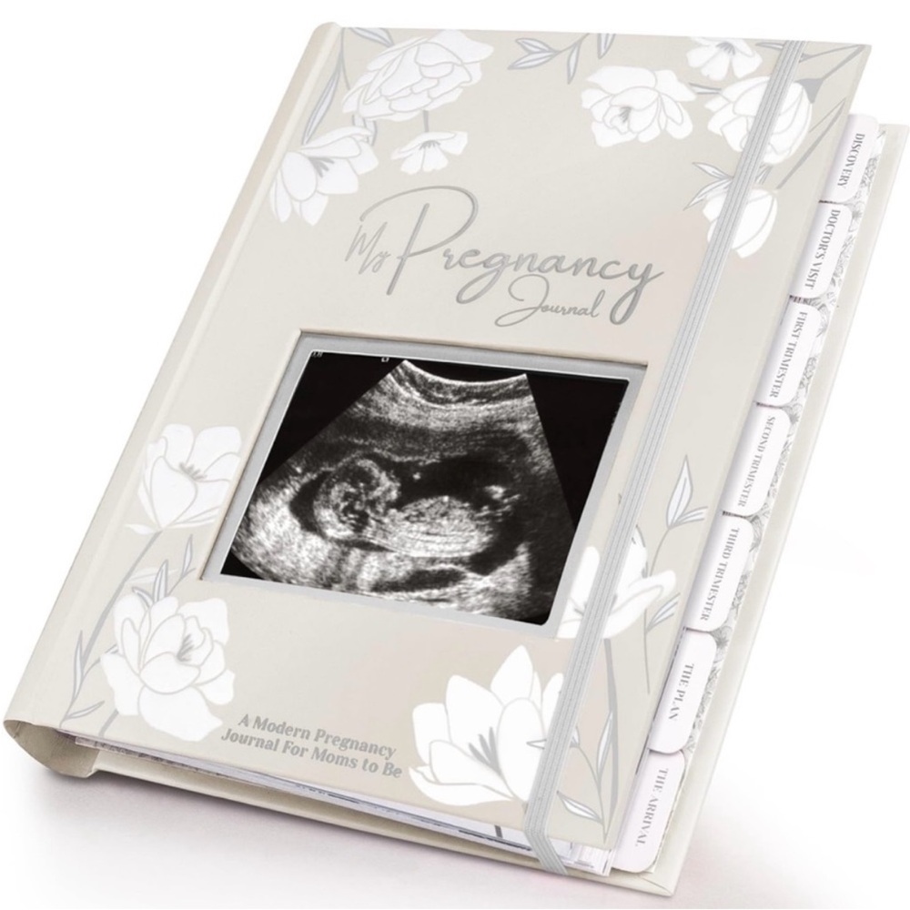 KeaBabies Hard Cover Pregnancy Journal Memory Book Keepsake with Floral Design